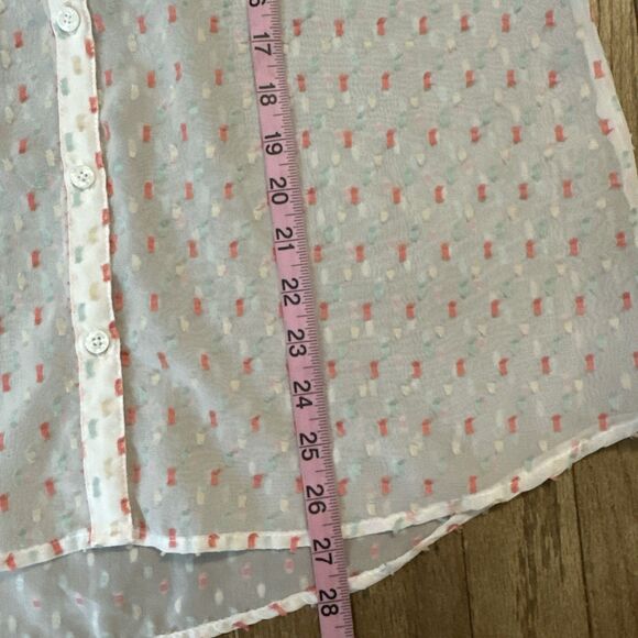 Hering Brazilian Sheer Blouse Geometric Boho Large‎ Colorful - Picture 5 of 8